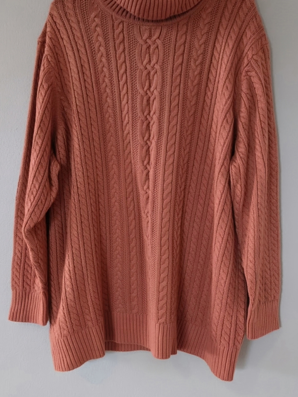 Amazon Essentials Coral Cable Knit Turtleneck Sweater